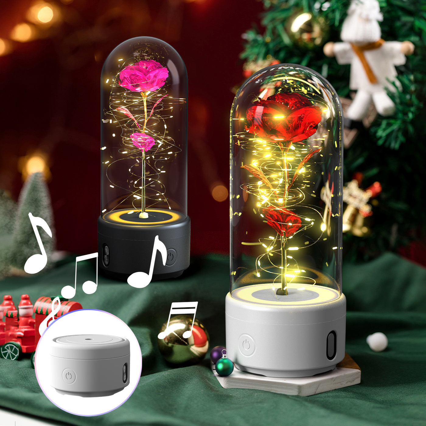 2-in-1 Rose LED Speaker