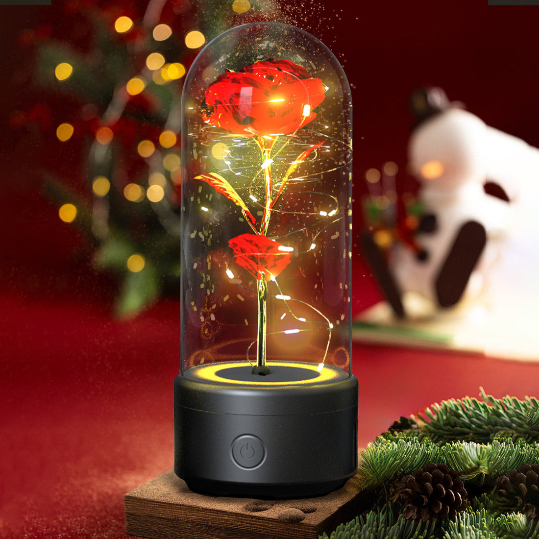 2-in-1 Rose LED Speaker